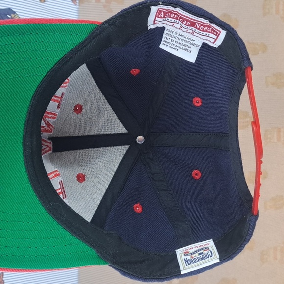 Atlanta Braves Cooperstown Collection block lettering blue & red snapback hat - Picture 7 of 9